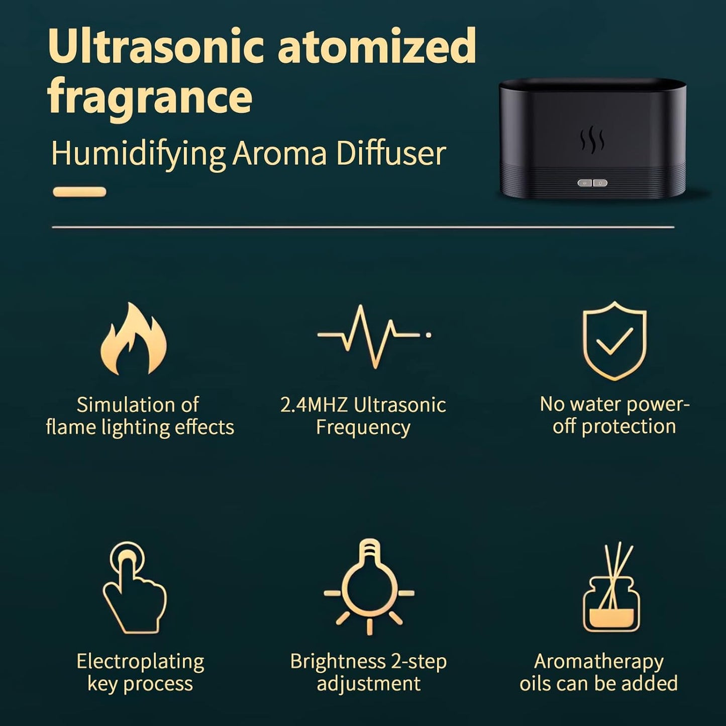 Flame Air Aroma Diffuser Humidifier