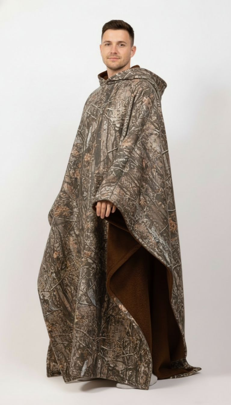 Indio Oversized Punk Cloak Hoodie - Unisex Loose Fit Robe with Hood Solid Color - Unisex Blanket Hoodie Robe