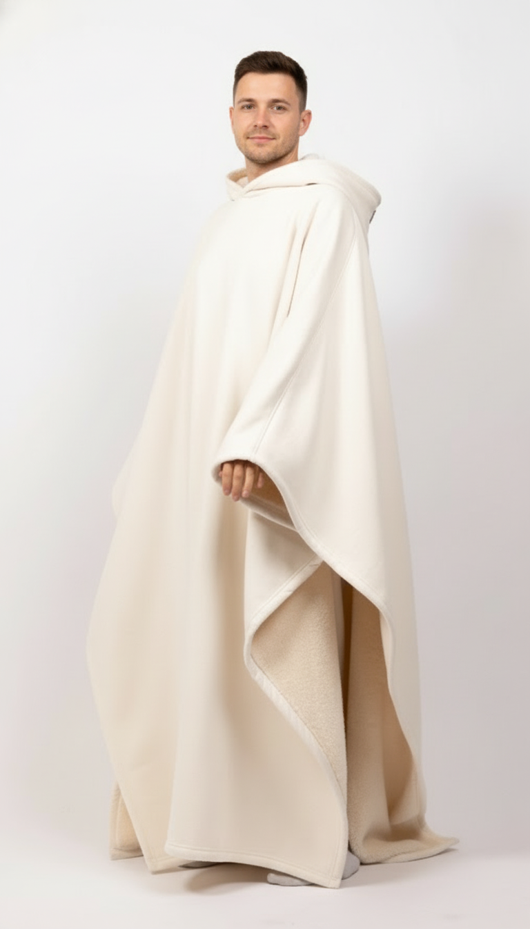 Indio Oversized Punk Cloak Hoodie - Unisex Loose Fit Robe with Hood Solid Color - Unisex Blanket Hoodie Robe