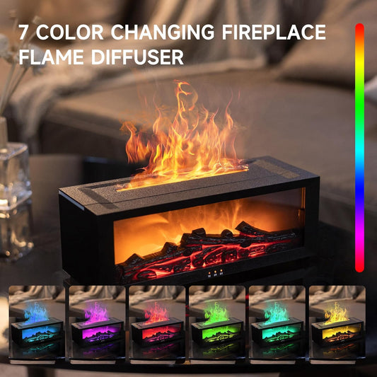 Air Humidifier Essential Oil Diffuser Flame Aroma Humidifier