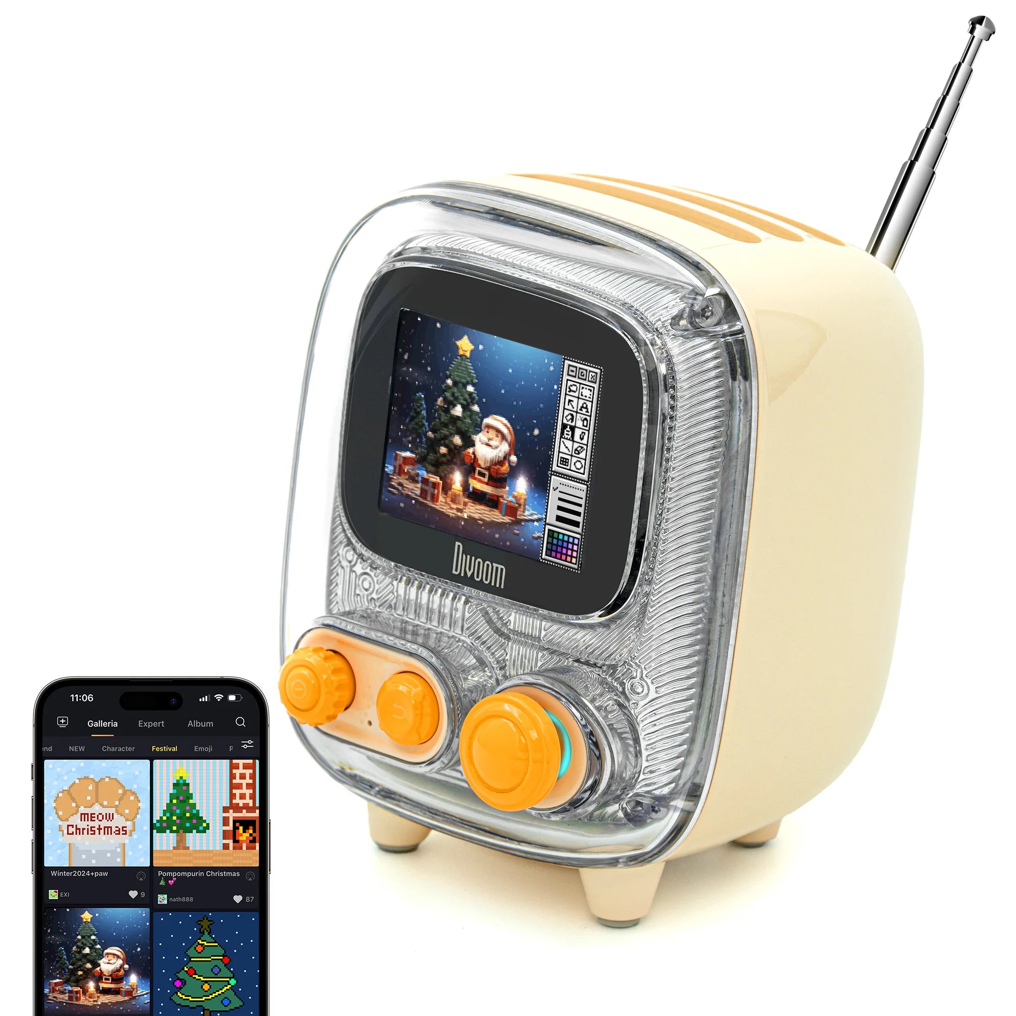 Divoom T-tiivoo-2 Mini Retro Bluetooth Radios Speaker