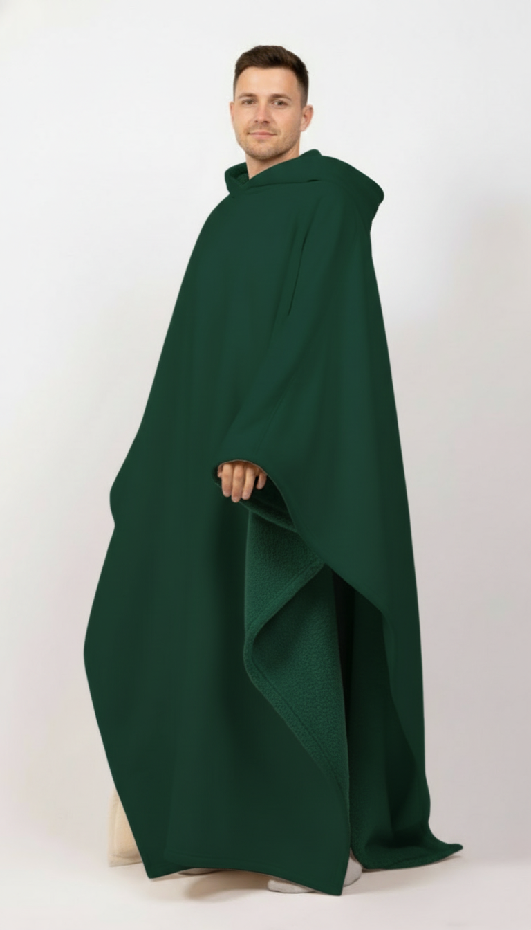 Indio Oversized Punk Cloak Hoodie - Unisex Loose Fit Robe with Hood Solid Color - Unisex Blanket Hoodie Robe