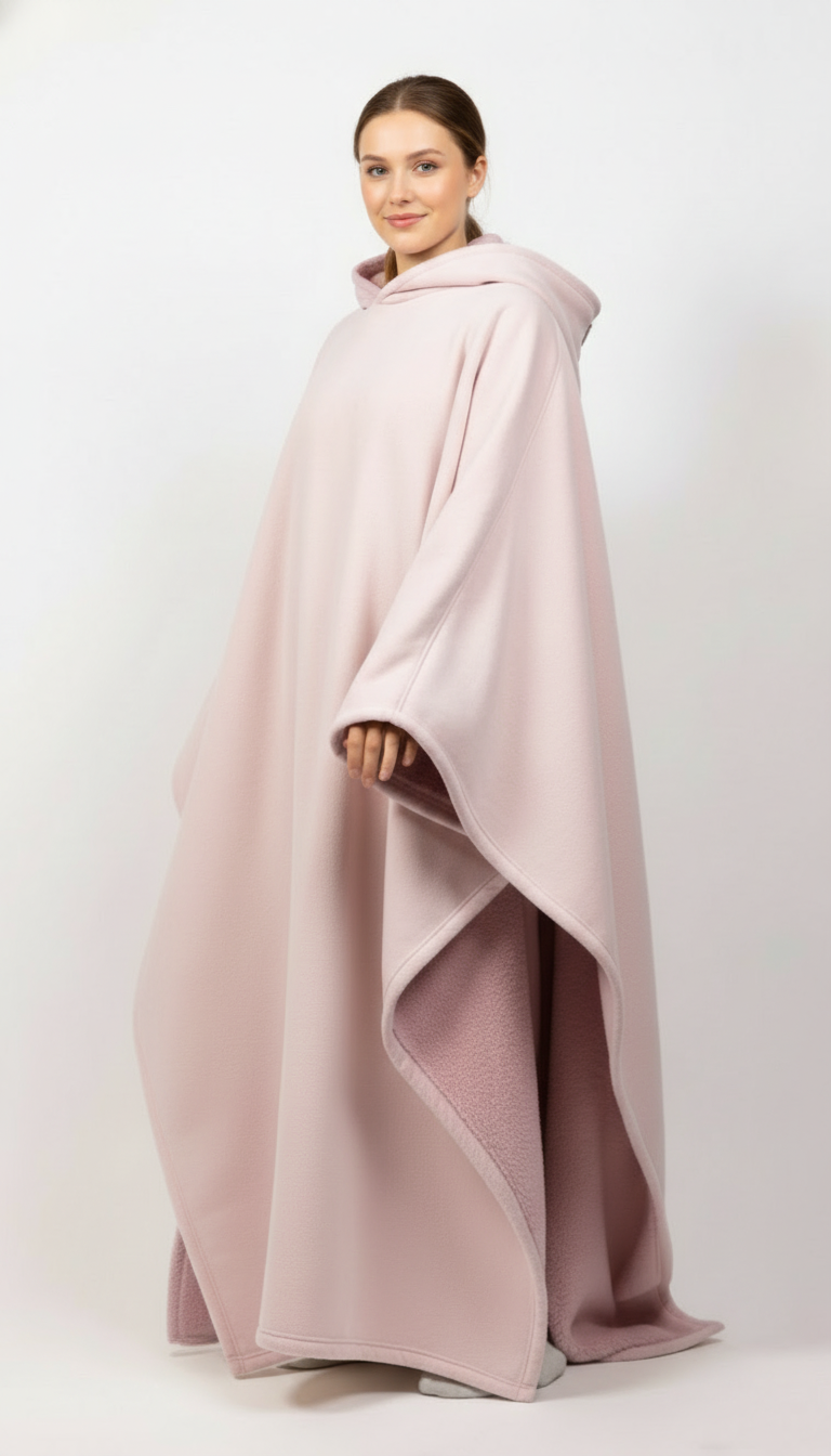 Indio Oversized Punk Cloak Hoodie - Unisex Loose Fit Robe with Hood Solid Color - Unisex Blanket Hoodie Robe