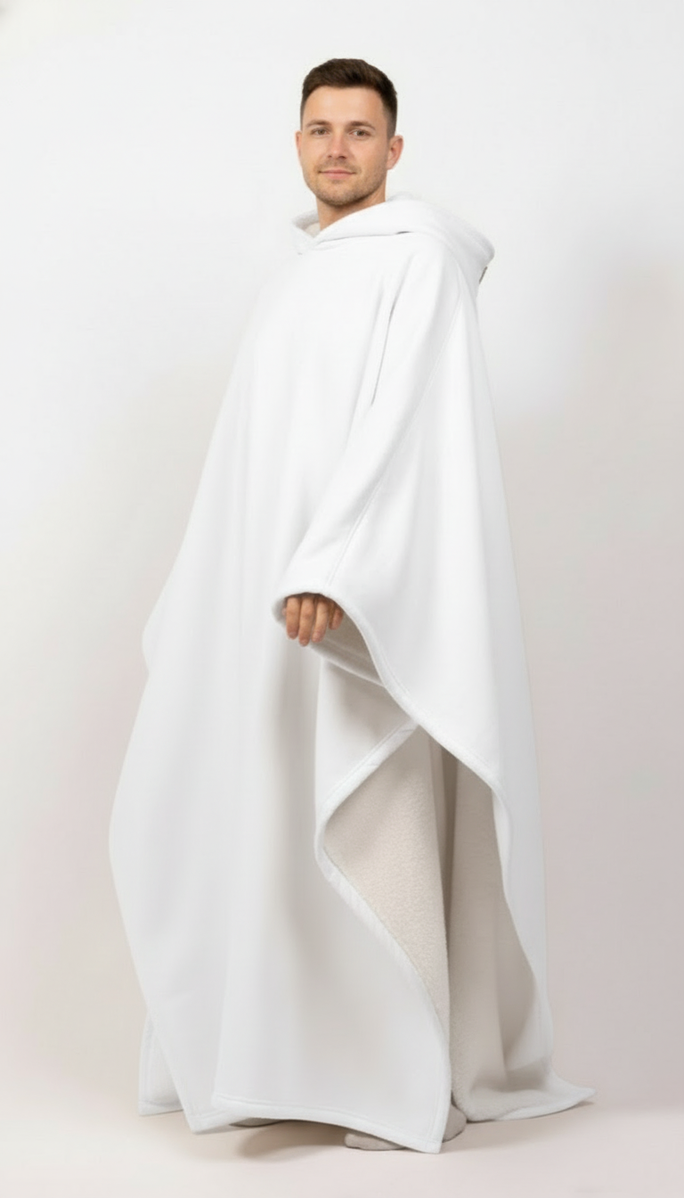 Indio Oversized Punk Cloak Hoodie - Unisex Loose Fit Robe with Hood Solid Color - Unisex Blanket Hoodie Robe