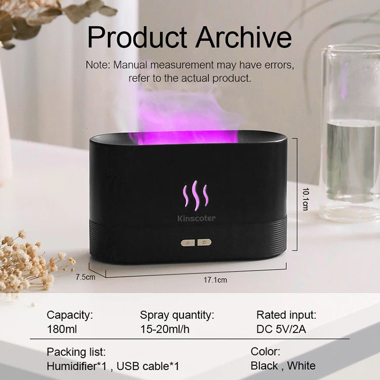 Flame Air Aroma Diffuser Humidifier