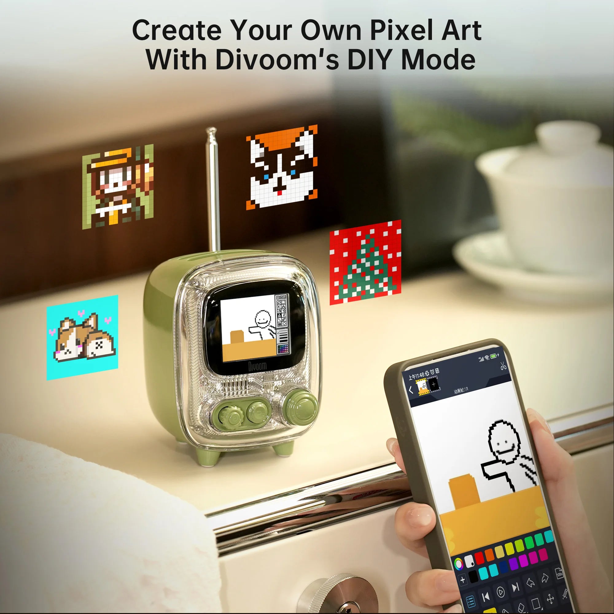 Divoom T-tiivoo-2 Mini Retro Bluetooth Radios Speaker