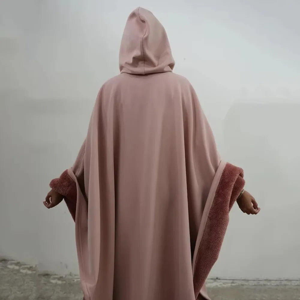 Indio Oversized Punk Cloak Hoodie - Unisex Loose Fit Robe with Hood Solid Color - Unisex Blanket Hoodie Robe