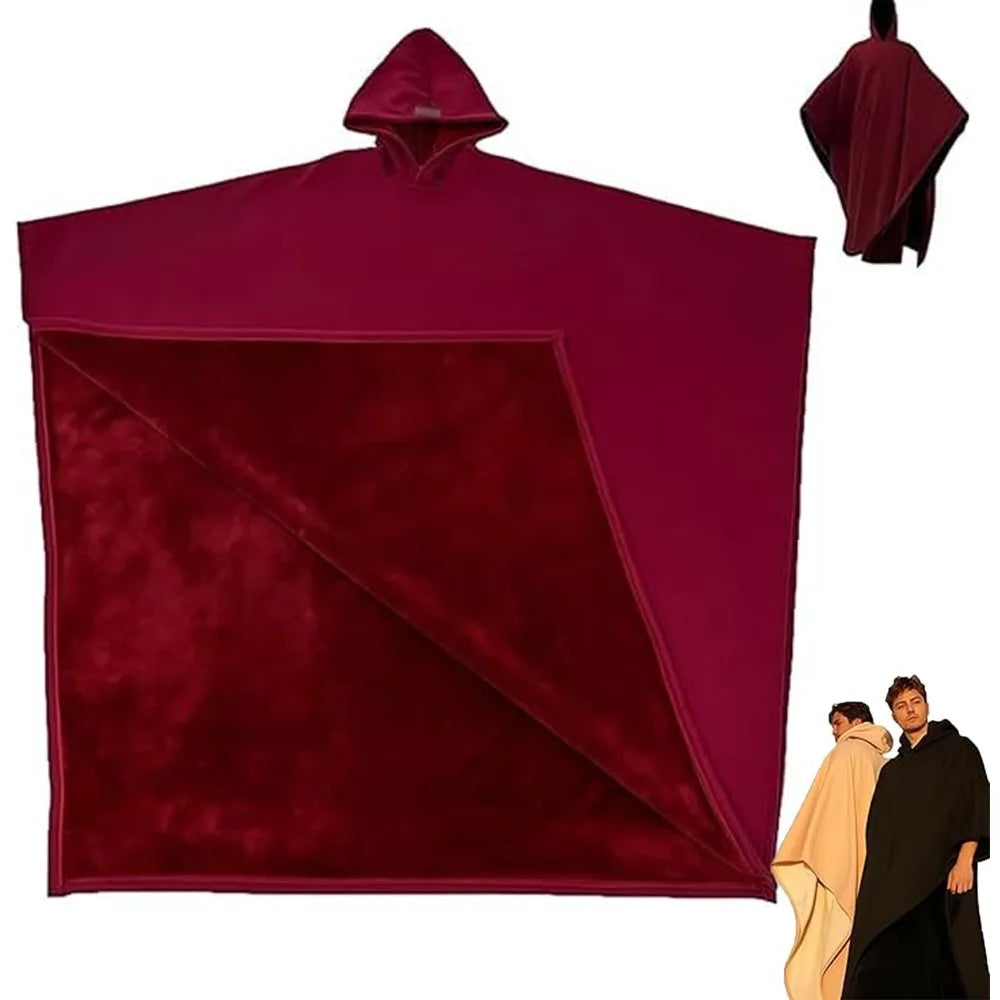 Indio Oversized Punk Cloak Hoodie - Unisex Loose Fit Robe with Hood Solid Color - Unisex Blanket Hoodie Robe