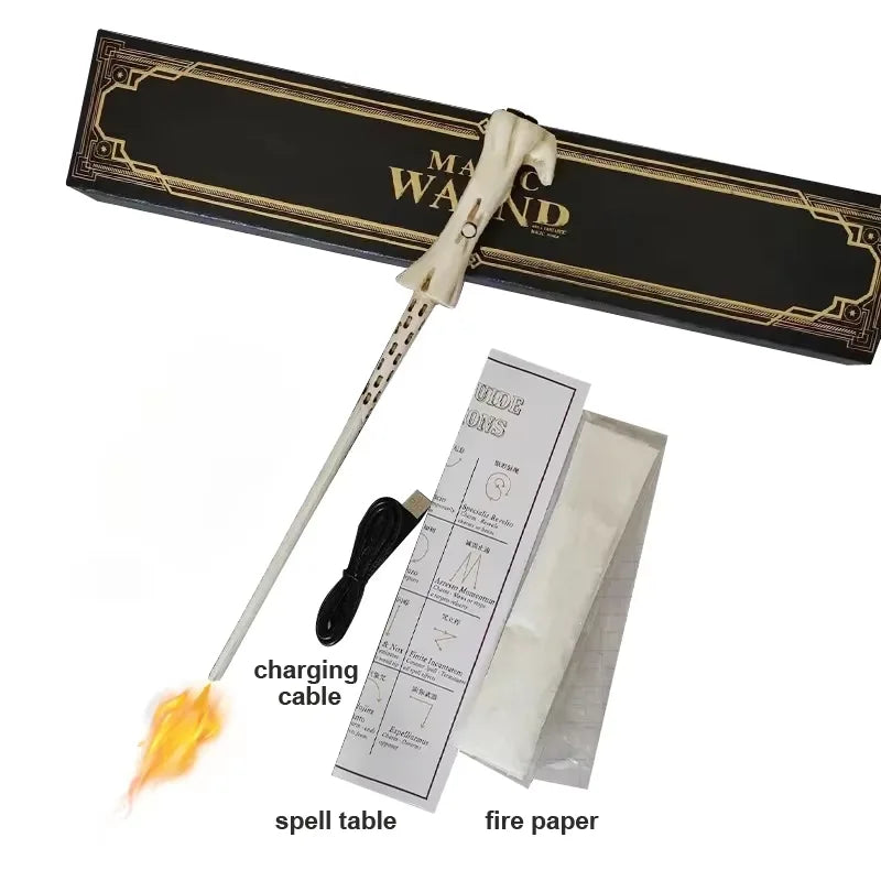 Harrys Wizard Magic Wands Fire-breathing Wand Shoot Fireballs Role-playing Props Fireball Wands Electronic Wand Toys Kids Gifts