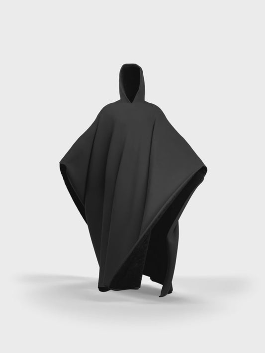 Indio Oversized Punk Cloak Hoodie - Unisex Loose Fit Robe with Hood Solid Color - Unisex Blanket Hoodie Robe
